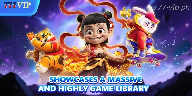 Showcases a massive and highly game library